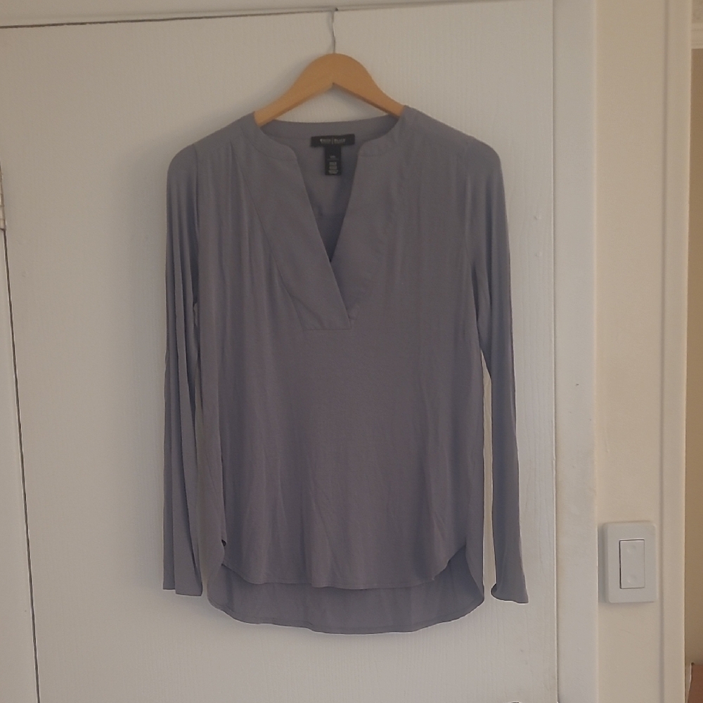 WHBM Women's Slate Gray Blouse